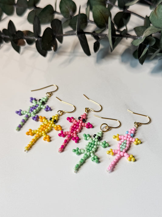 Mini Beaded Lizard Dangles